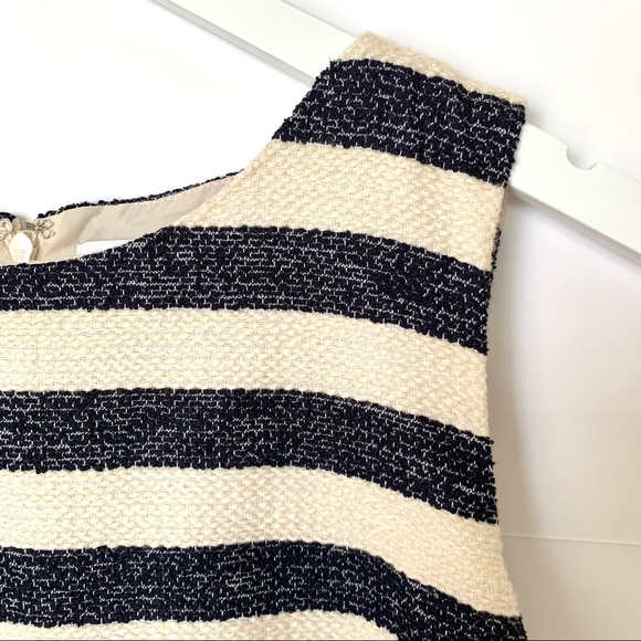 NWT Crown & Ivy Striped A-Line Dress Navy & Cream - Picture 3 of 13